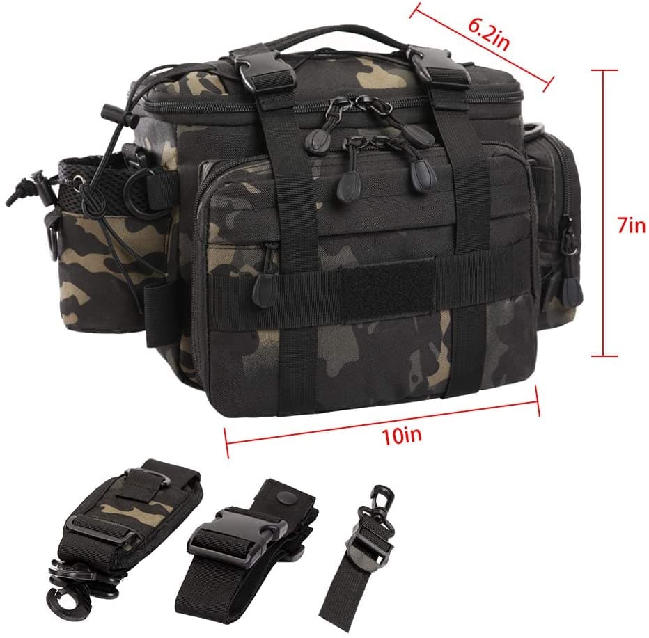 Fishing Tackle Storage Cross Body Sling Backpack-3