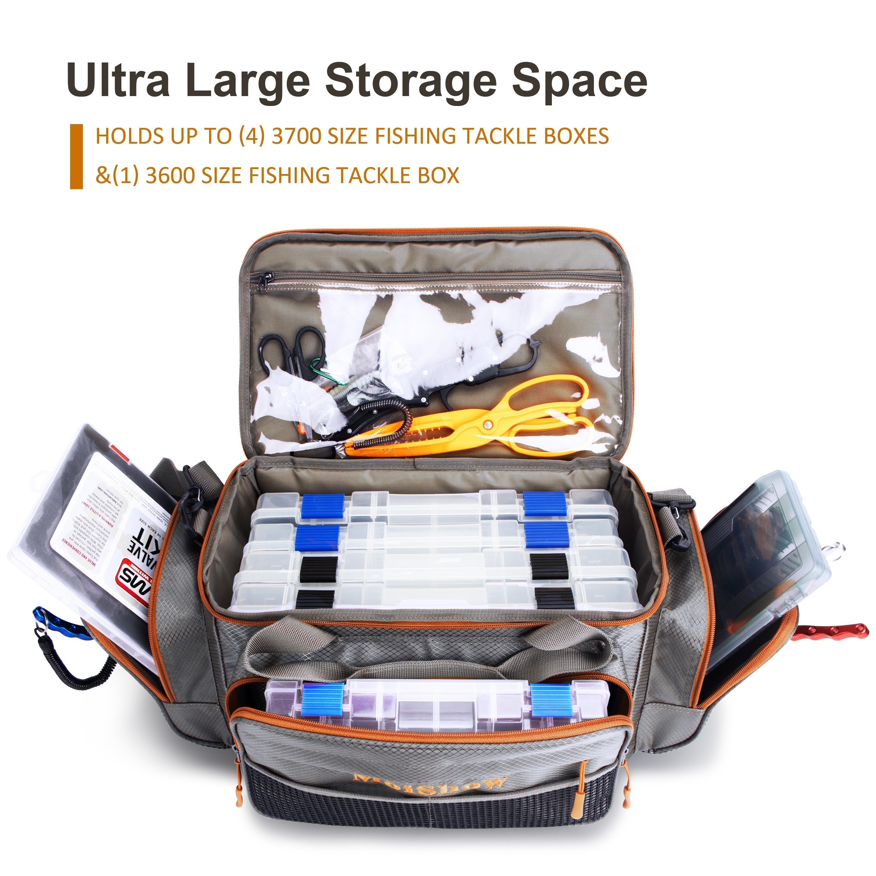 Fishing Tackle Box Bag with Compartments-2