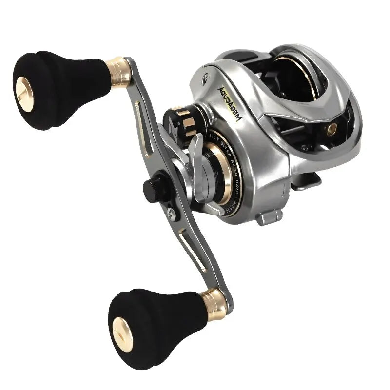 Baitcasting Jigging Reel Double Handle Right Hand Silver-0