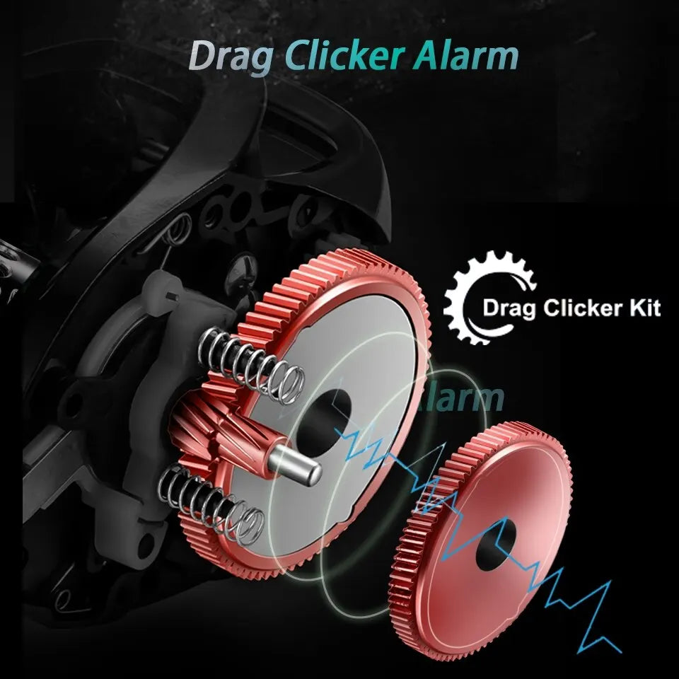 Baitcasting Reel  Carbon Body with Clicker Black-1