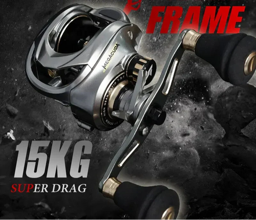 Baitcasting Jigging Reel Double Handle Right Hand Silver-1